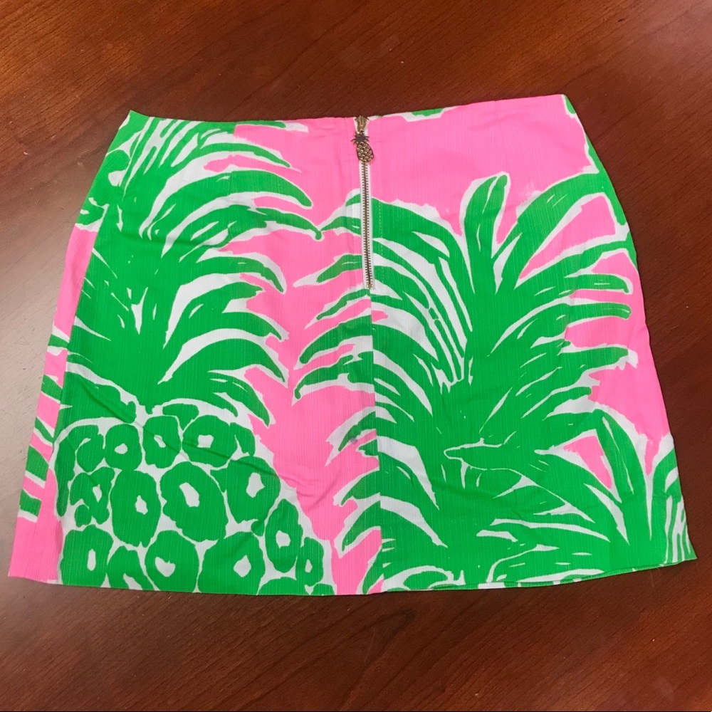 Lilly Pulitzer Bright Green & Pink Pineapple Skirt - Picture 3 of 4